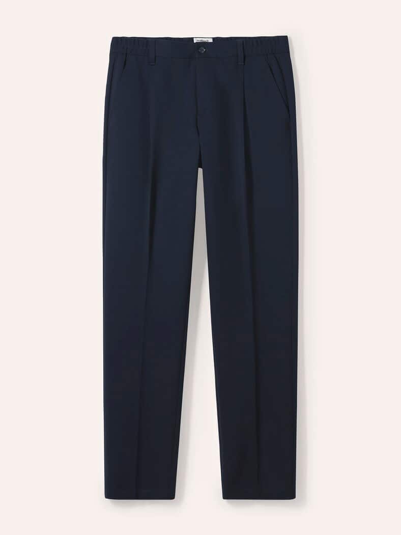 Chino mit Bundfalte Marine