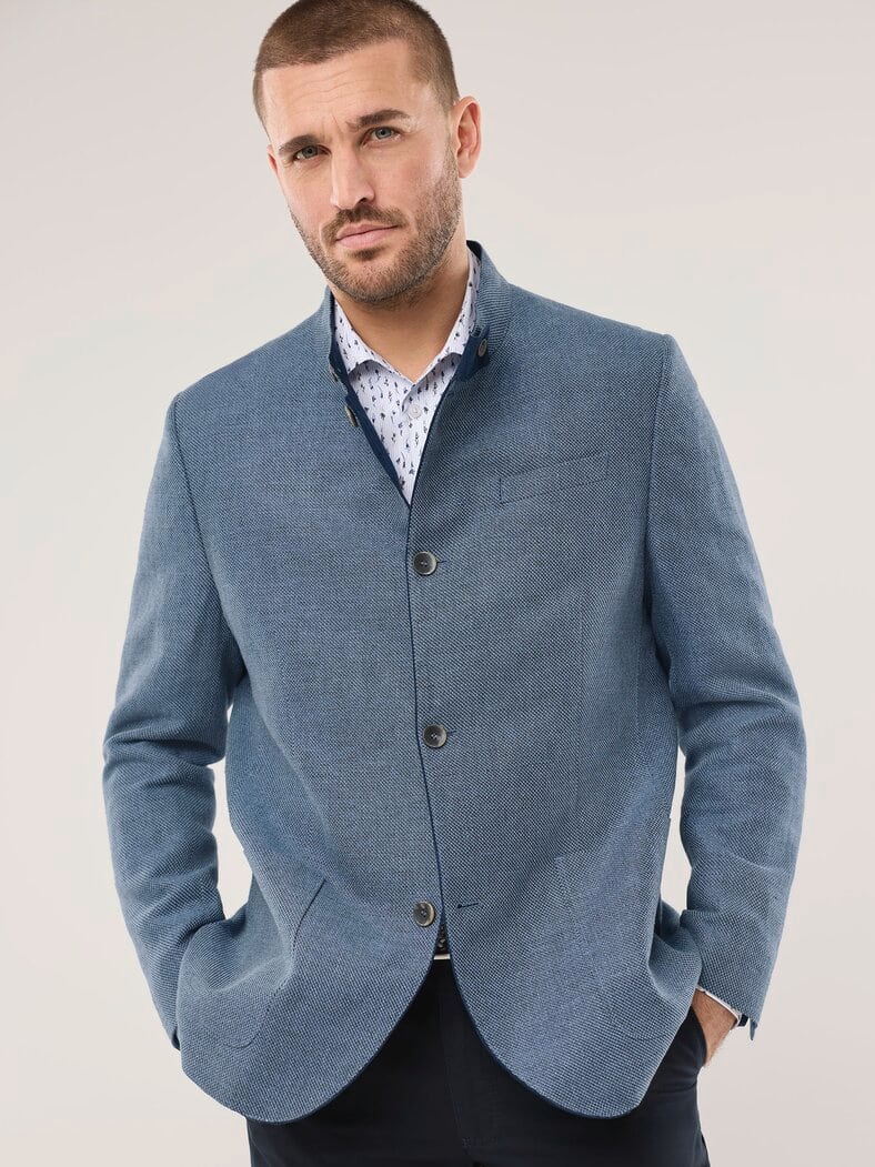 Reiseleinen-Janker Hellblau