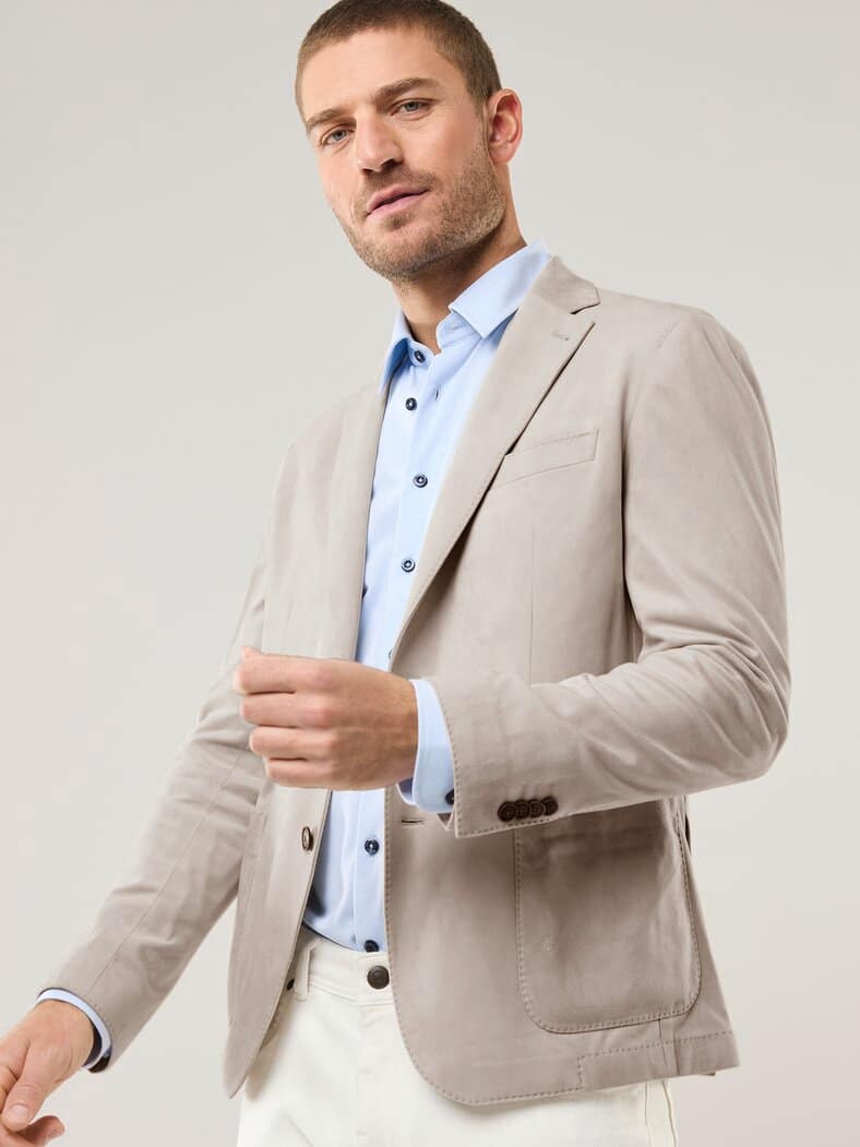 Microvelours Sakko Beige