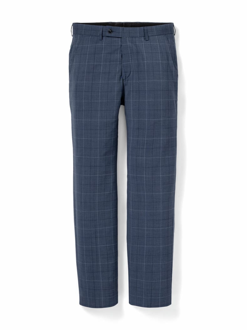 B-DYnamic-Anzug-Hose Karo Blau