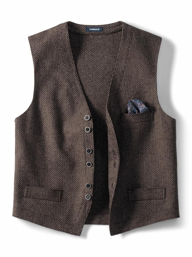 Struktur-Komfort Weste Braun