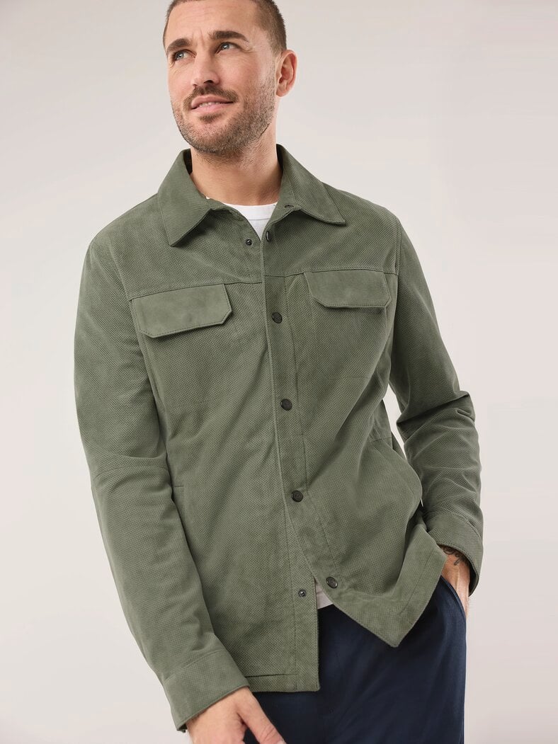Velourslederhemdjacke Salbei