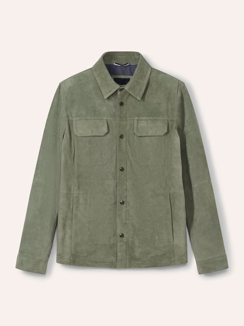 Velourslederhemdjacke Salbei