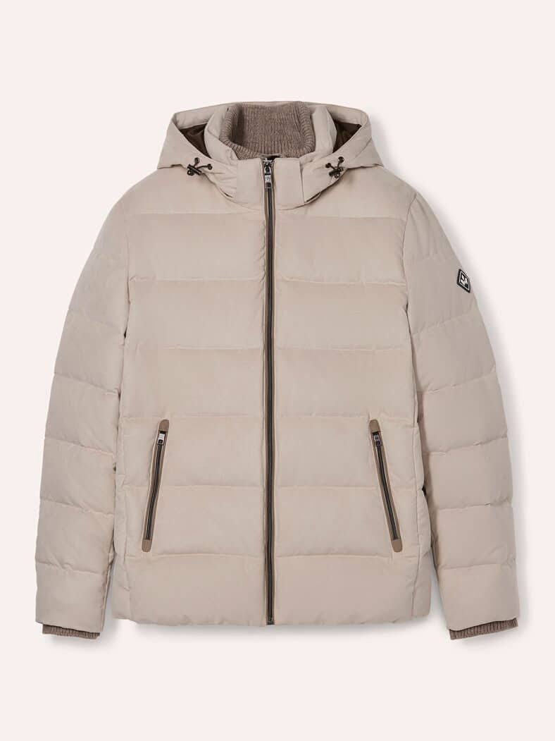 Steppjacke in Veloursoptik Natur