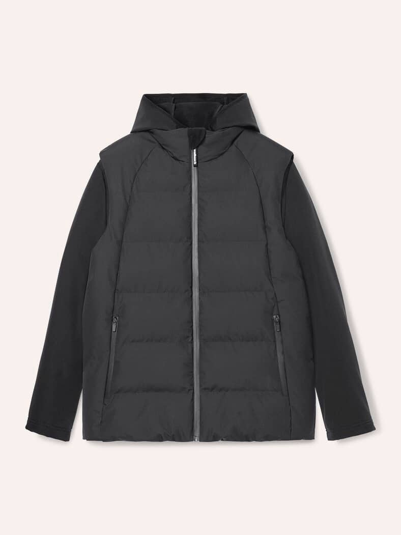 Softshelljacke mit Aussenweste Schwarz