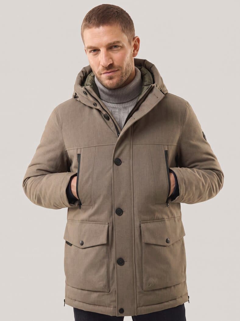 Wasserdichter Thermoparka Beige