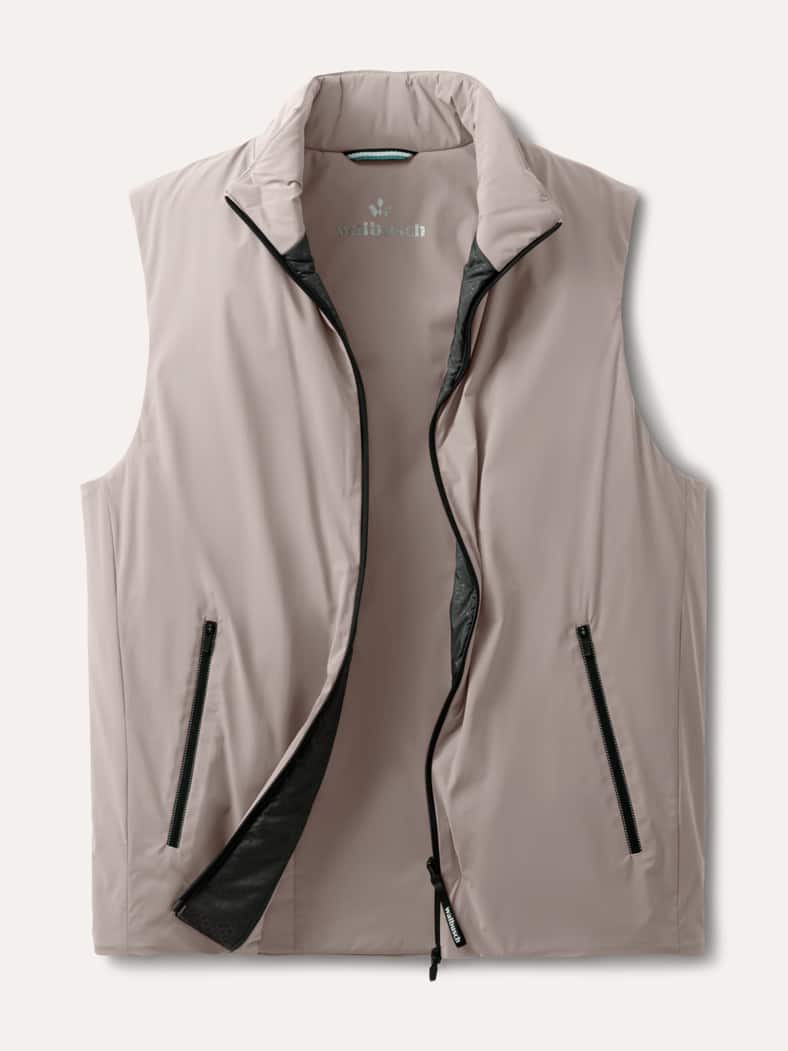 Daunen Hybrid Weste Beige