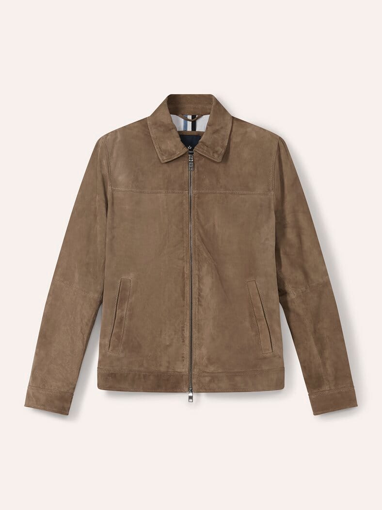 Ziegenvelours Blouson Beige