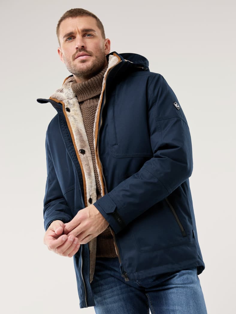 Aquastop Winterjacke Marine