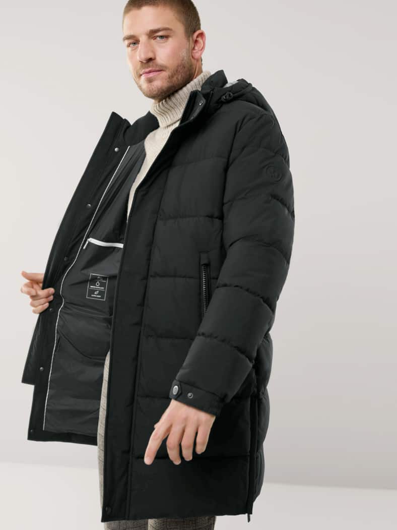 Thermo Steppmantel Schwarz