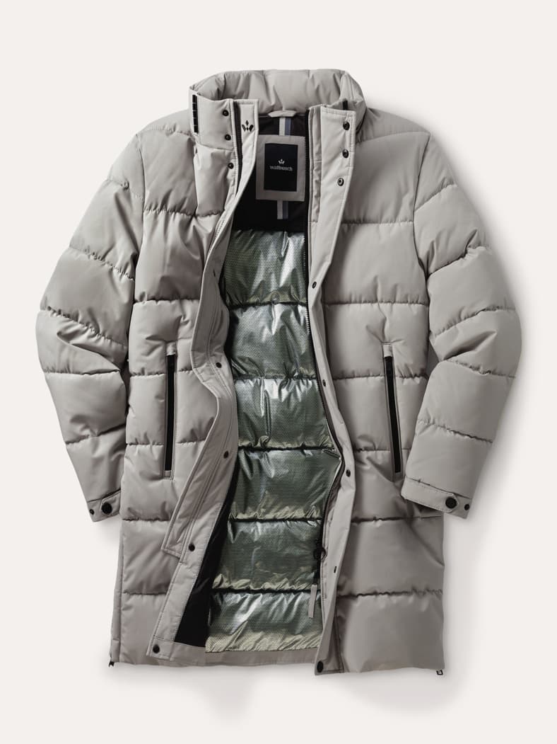 Thermo Steppmantel Ecru