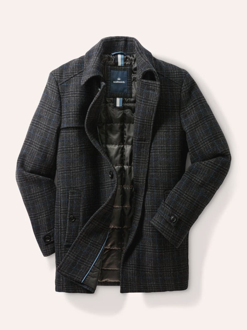 Wollmix Cabanjacke Dunkelgrau