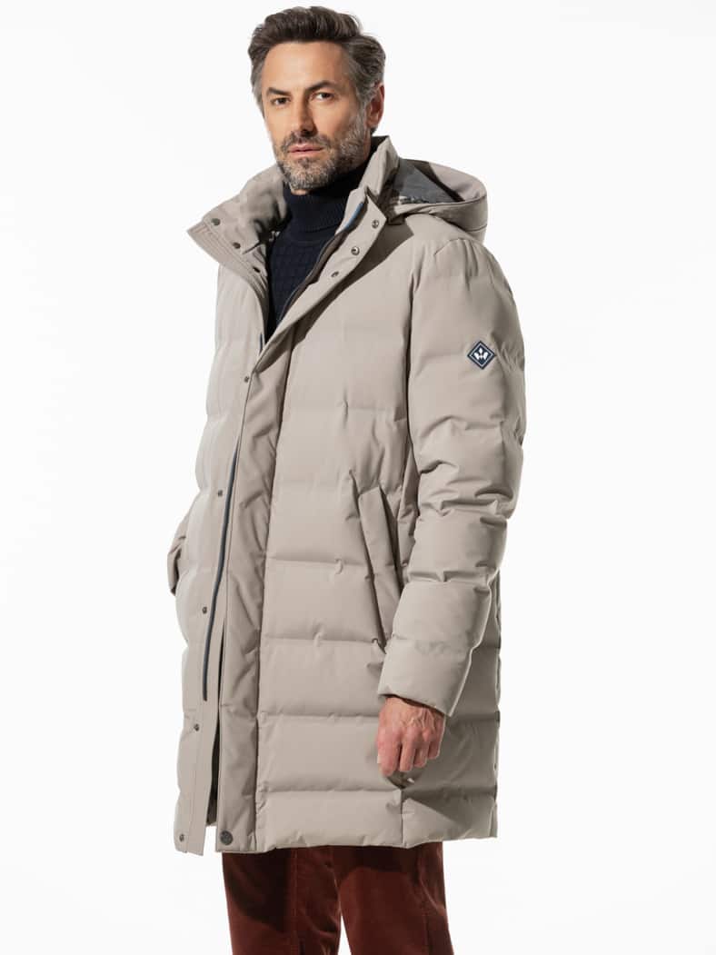 Daunenmantel Ultraleicht Beige