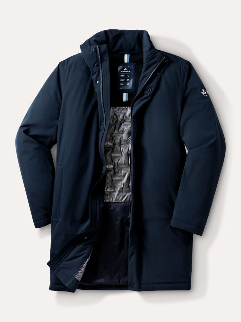 Aquastop Daunen Hybrid Jacke Marine