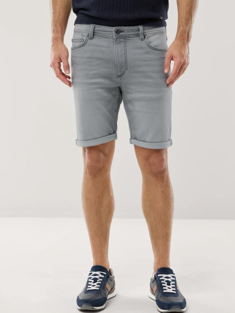 Jogger-Jeans Shorts Light Grey