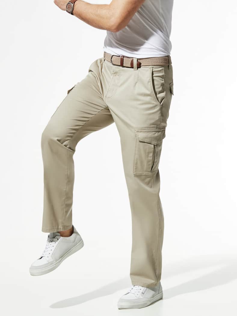 Extraglatt Gürtel-Cargo Beige