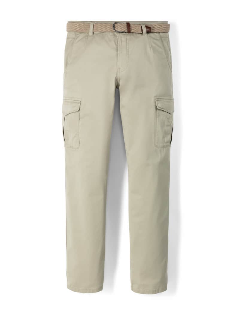 Extraglatt Gürtel-Cargo Beige