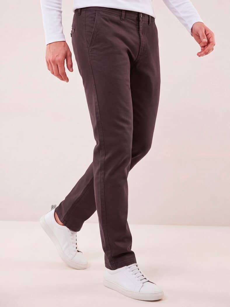 Chino aus Baumwollstretch Bordeaux