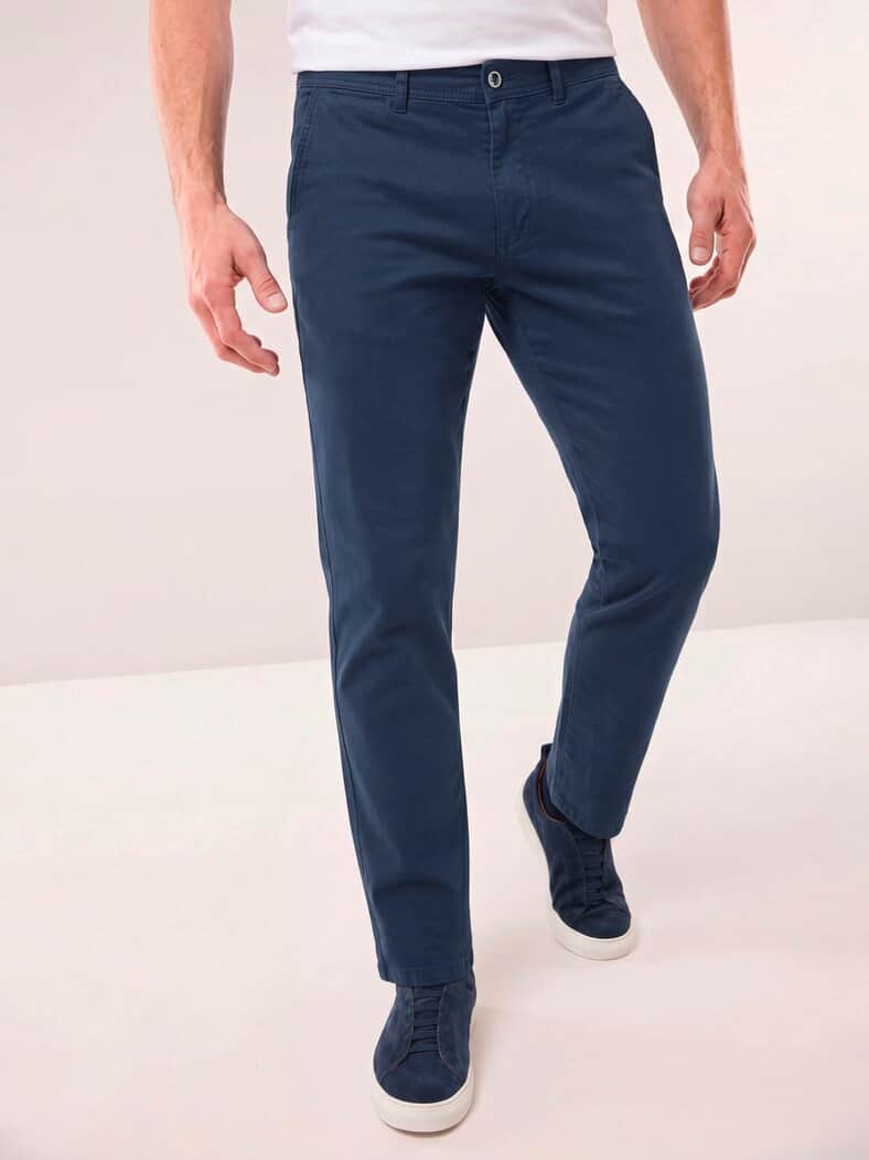 Chino aus Baumwollstretch Dunkelblau