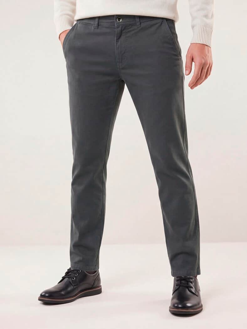 Chino aus Baumwollstretch Dunkelgrau