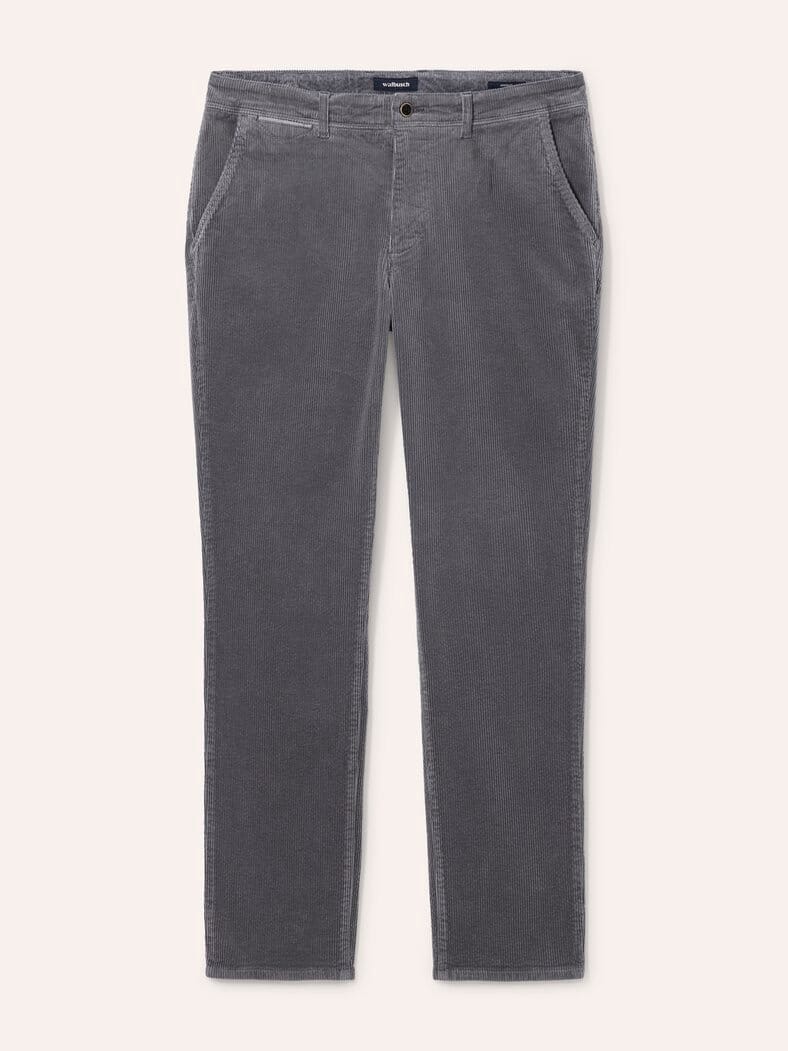 Cordhose aus weicher Baumwolle Grau