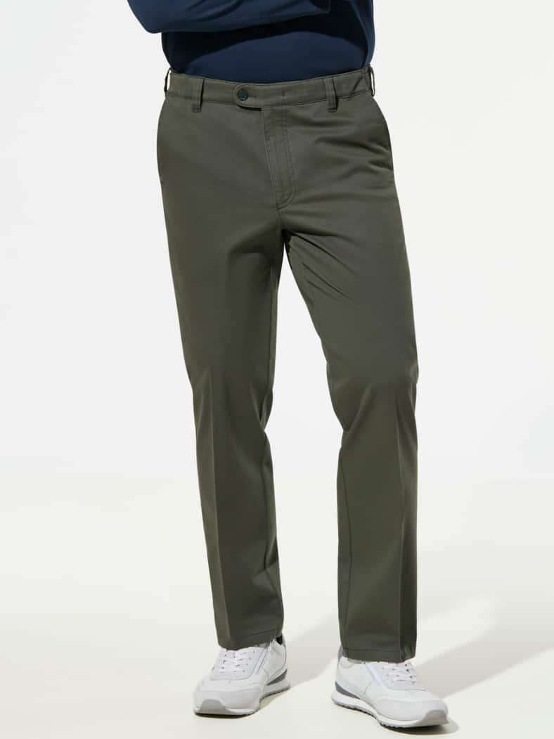 Extraglatt Dehnbund-Chino Khaki