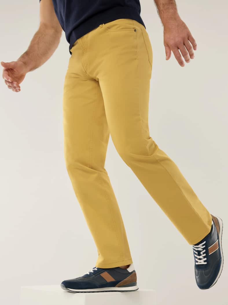 Extraglatt Dehnbund Five-Pocket Gelb