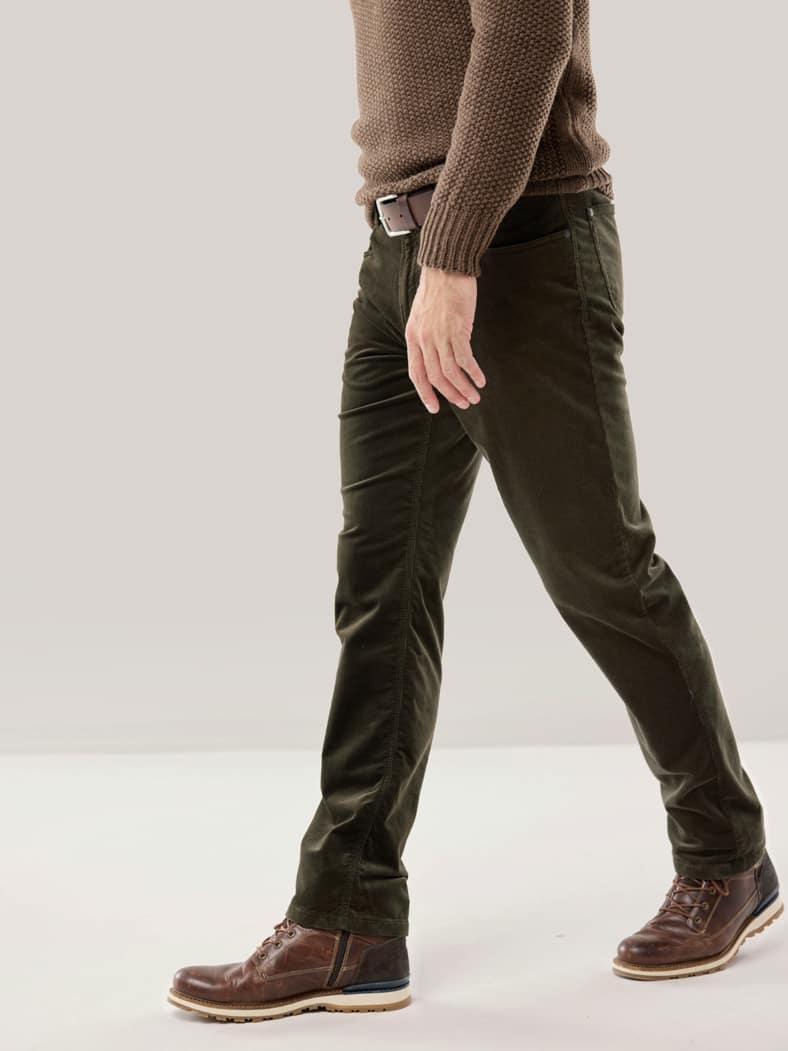 Premium-Cord Five-Pocket Oliv