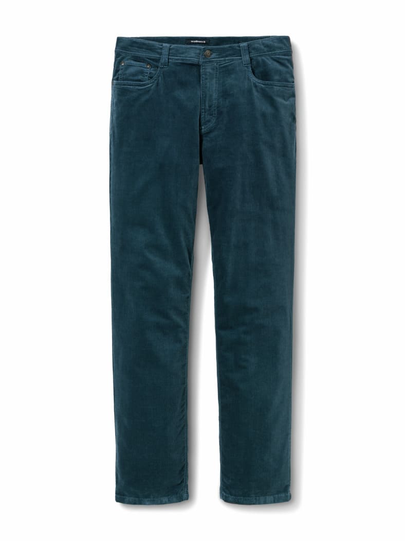 Premium-Cord Five-Pocket Rauchblau