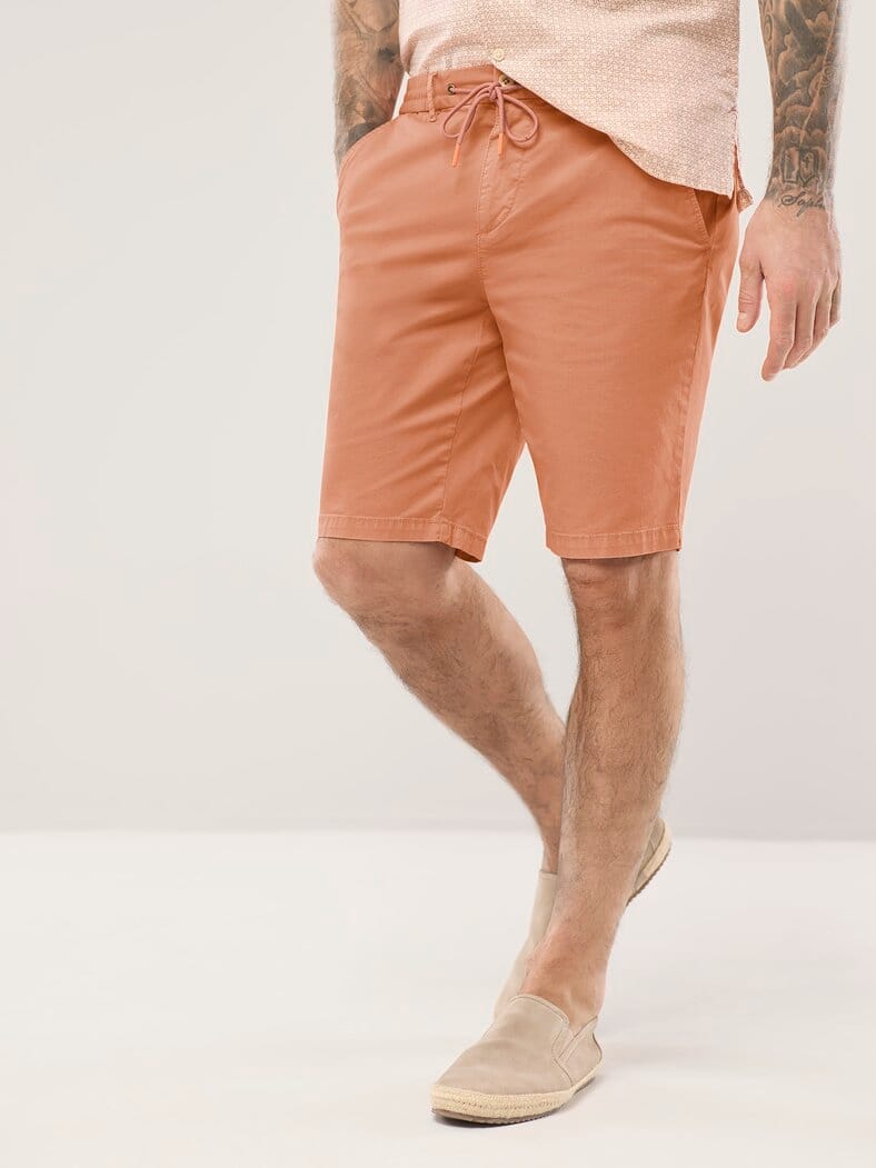 Urlaubs-Bermudas Baumwollstretch Apricot