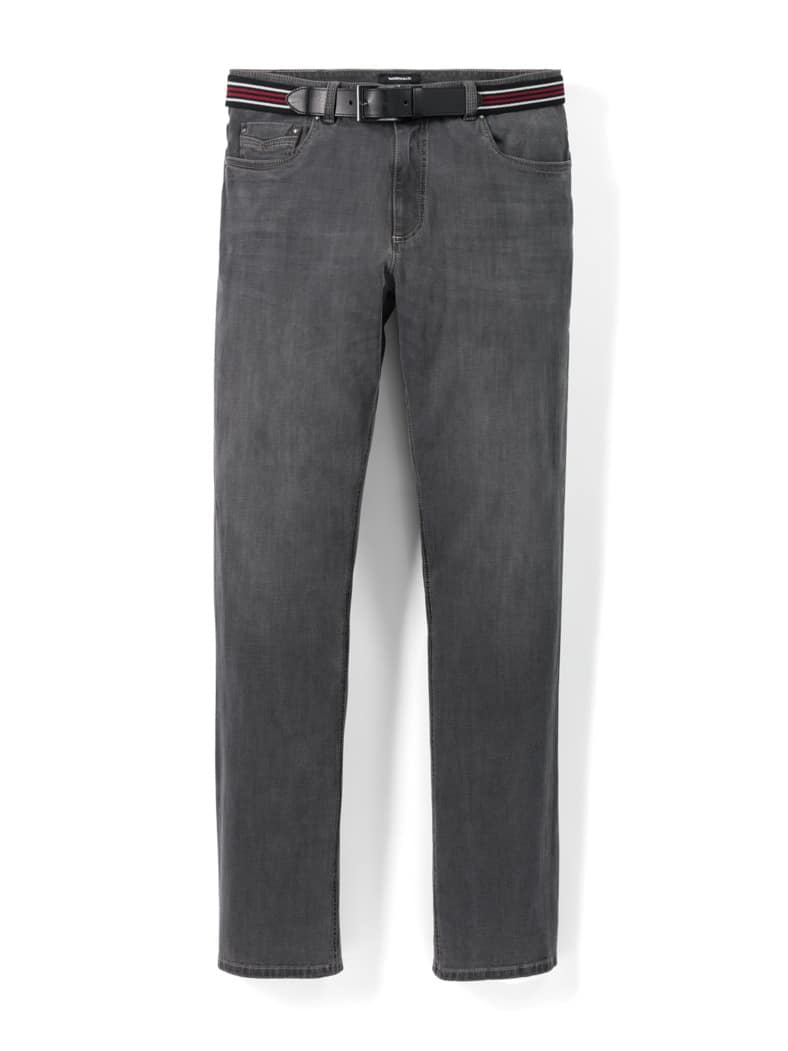 Gürtel-Jeans Regular Fit Grey