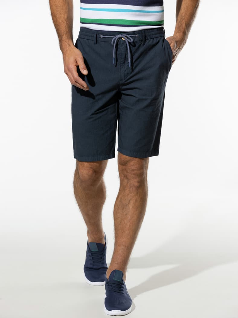 Seersucker Bermudas Marine