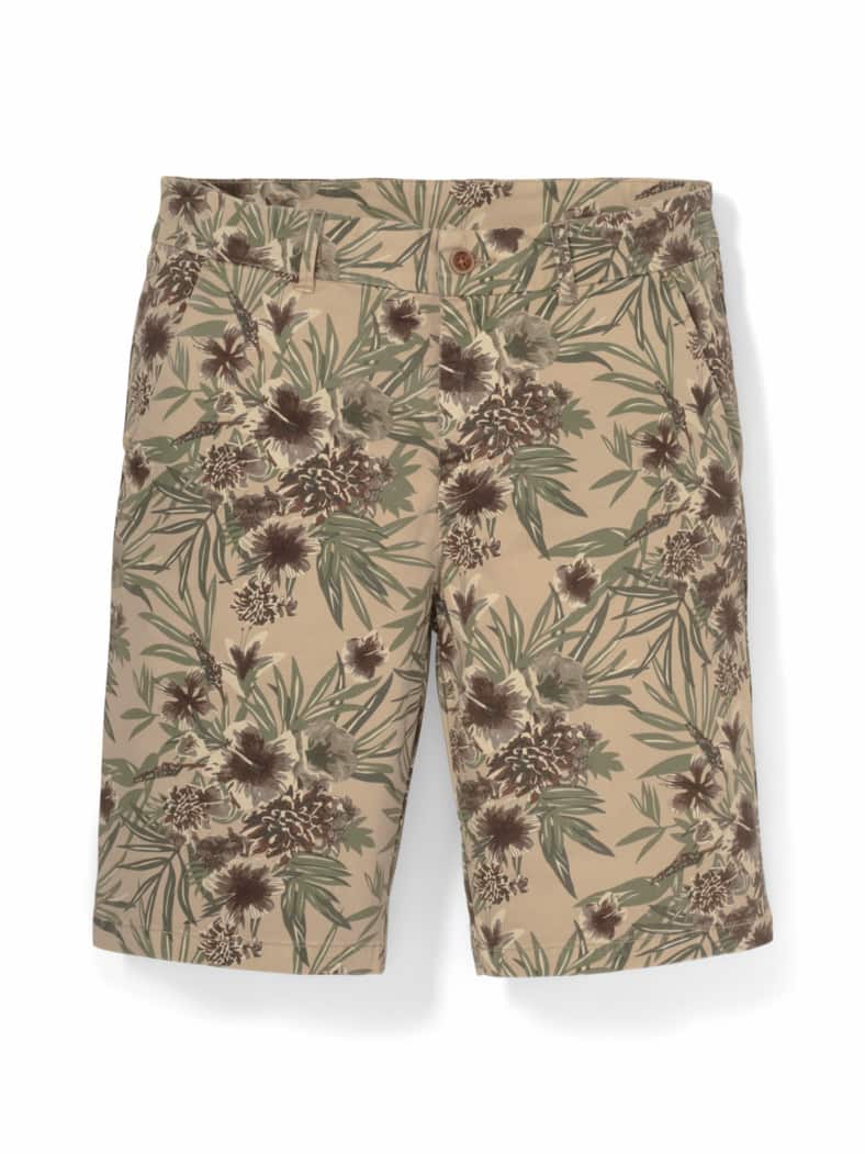 Safari-Bermudas Baumwoll-Stretch Beige