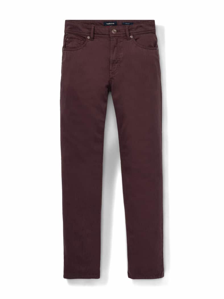 Bicolor Five-Pocket Supersoft Weinrot
