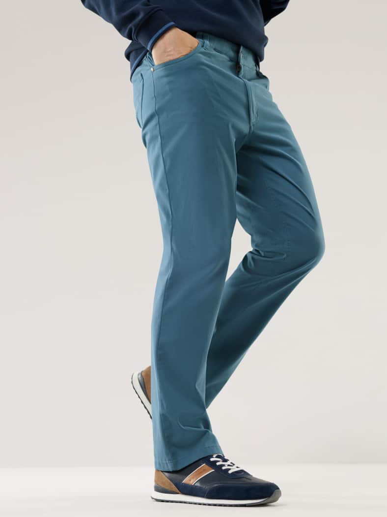 Extraglatt Dehnbund Five-Pocket Ozeanblau