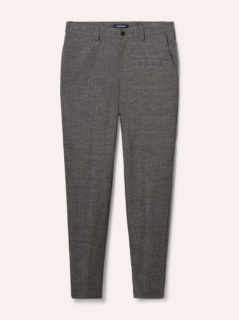 Premium Sport-Flanell Hose Grau Gestreift