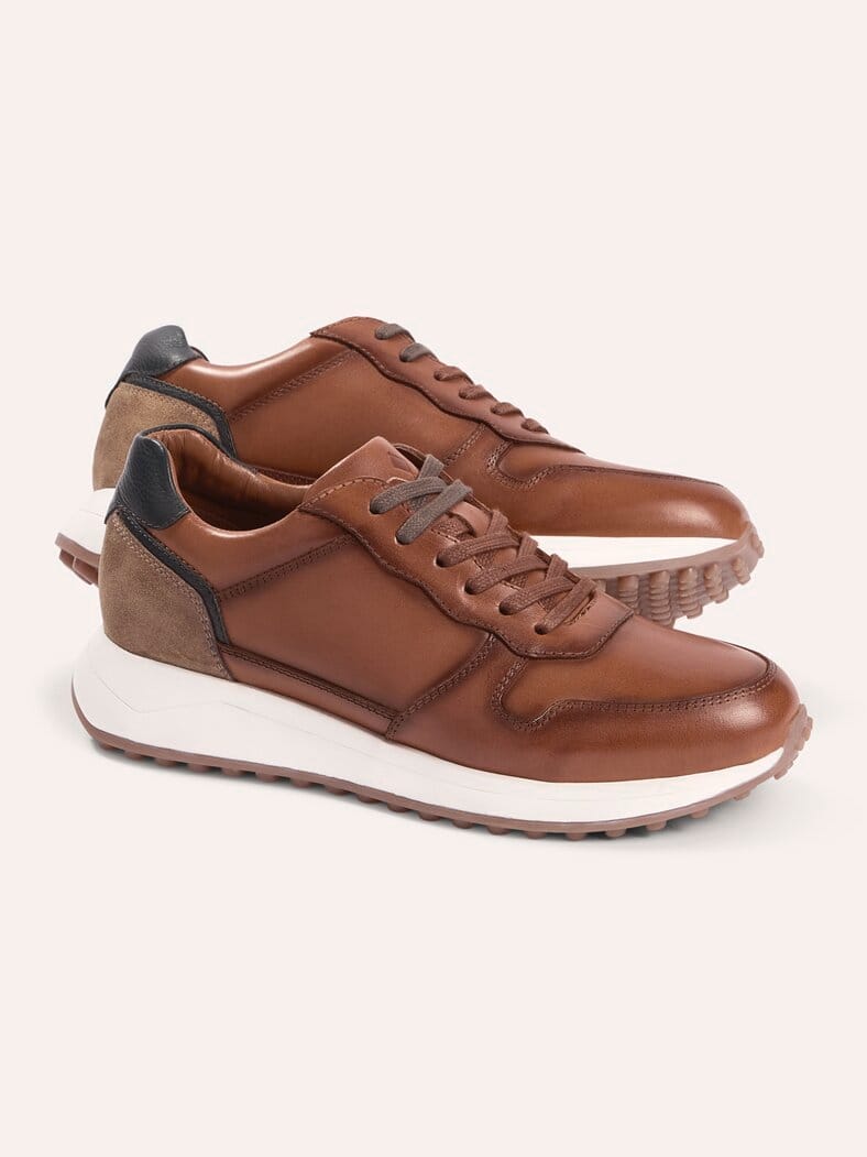 Leder Sneaker Cognac