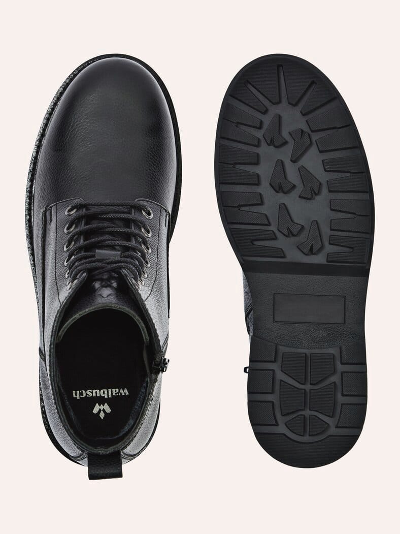 Robuster Lederstiefel Schwarz