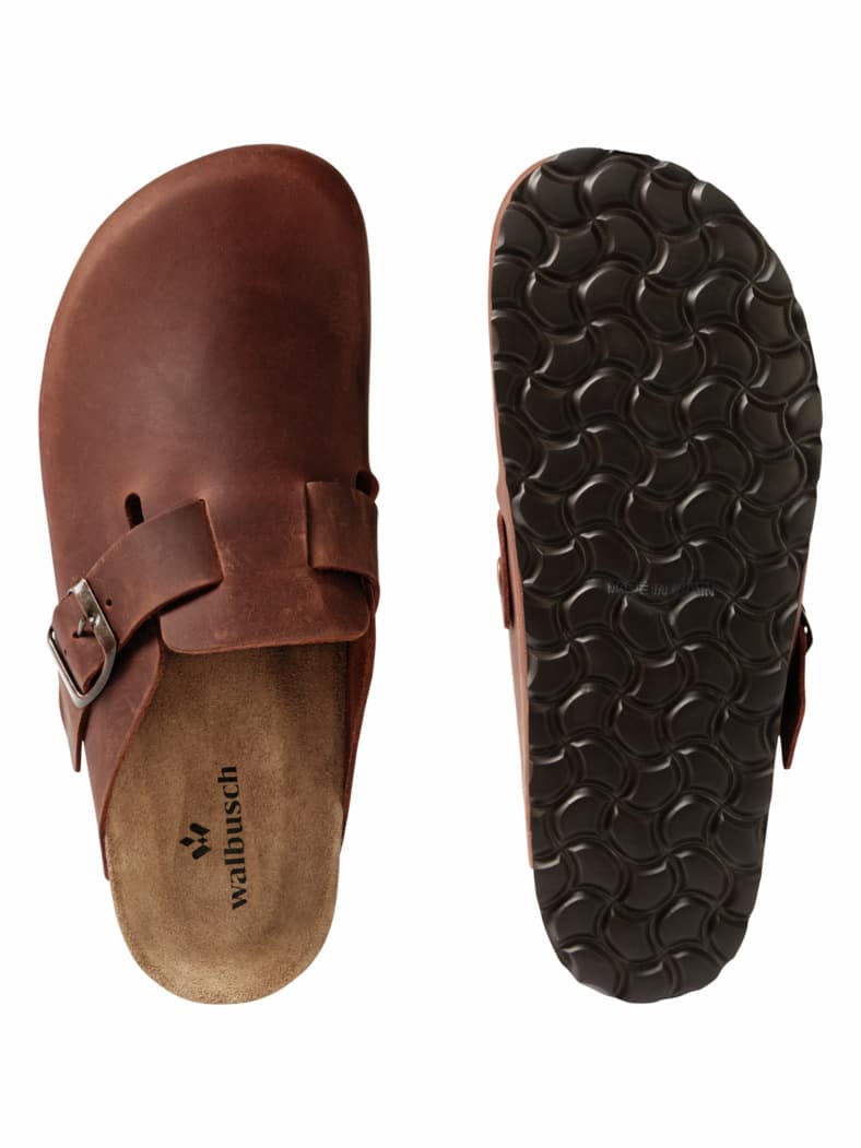 Komfort Hausschuh Cognac