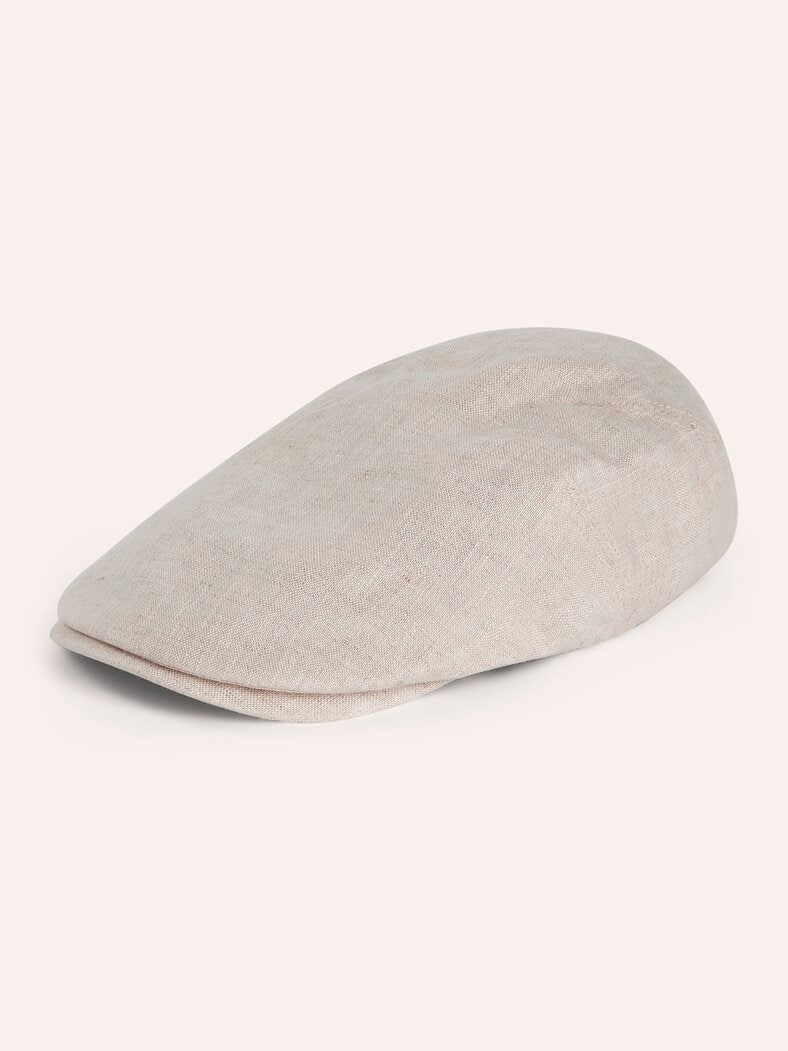 Leinen Schiebermütze UV-Schutz Beige