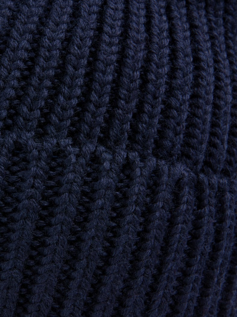 Merino-Mütze Marine