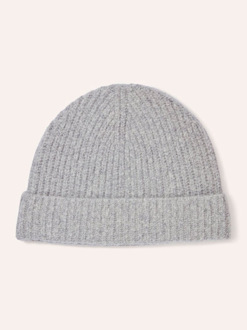 Boucle Wollmütze Grau