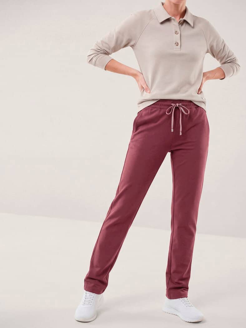 Baumwollstretch Hose Merlot
