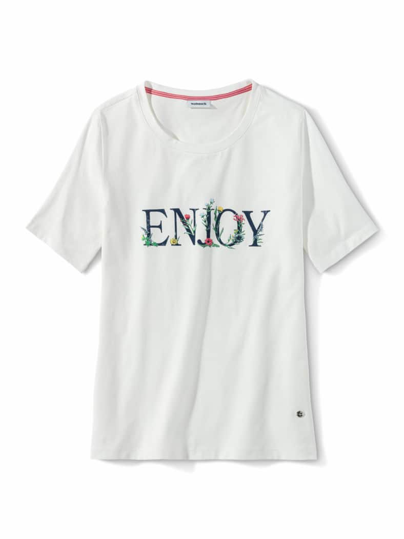 Freizeitshirt Gartenblumen Offwhite