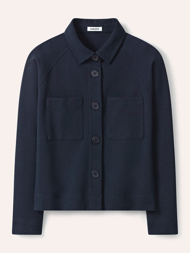 Jersey Twill Jacke Nachtblau