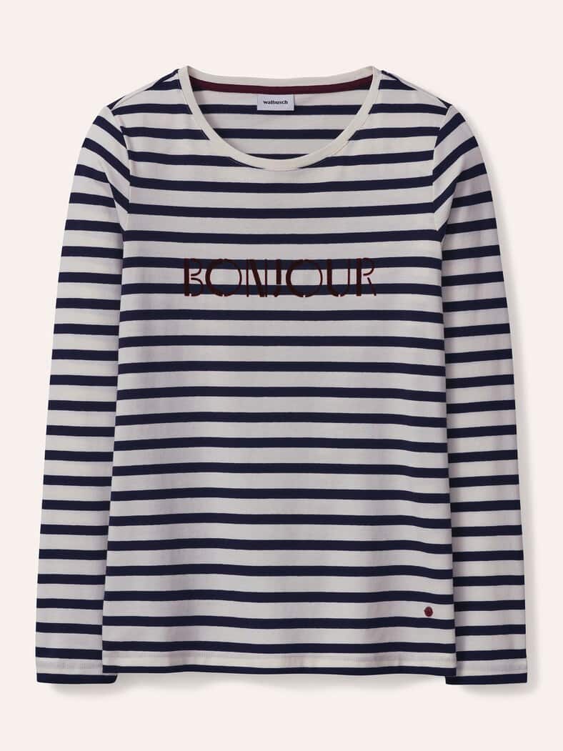 Ringelshirt Bonjour Blau/Weiß