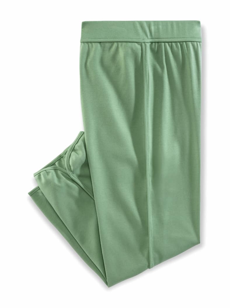 Baumwollstretch Caprihose Kleegrün