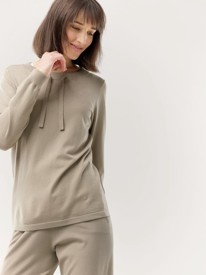 Lounge Strickpullover Natur
