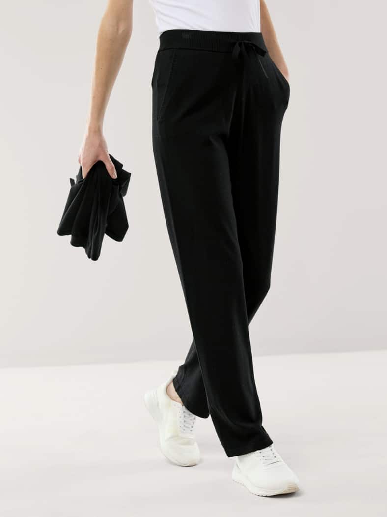 Lounge Strickhose Schwarz