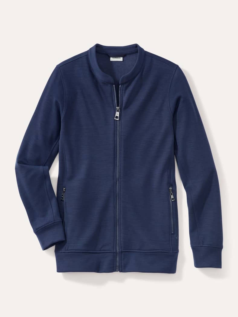 Jersey Jacke Active Wool Marine